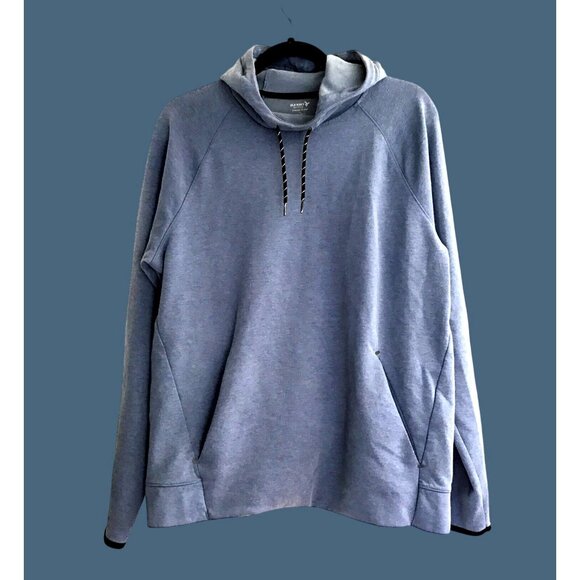 OLD NAVY- MENS BLUE DYNAMIC FLEECE KANGAROO POCKET HOODIE SWEATER SIZE LARGE - Picture 1 of 7